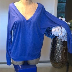 American Eagle Dolman style blue top